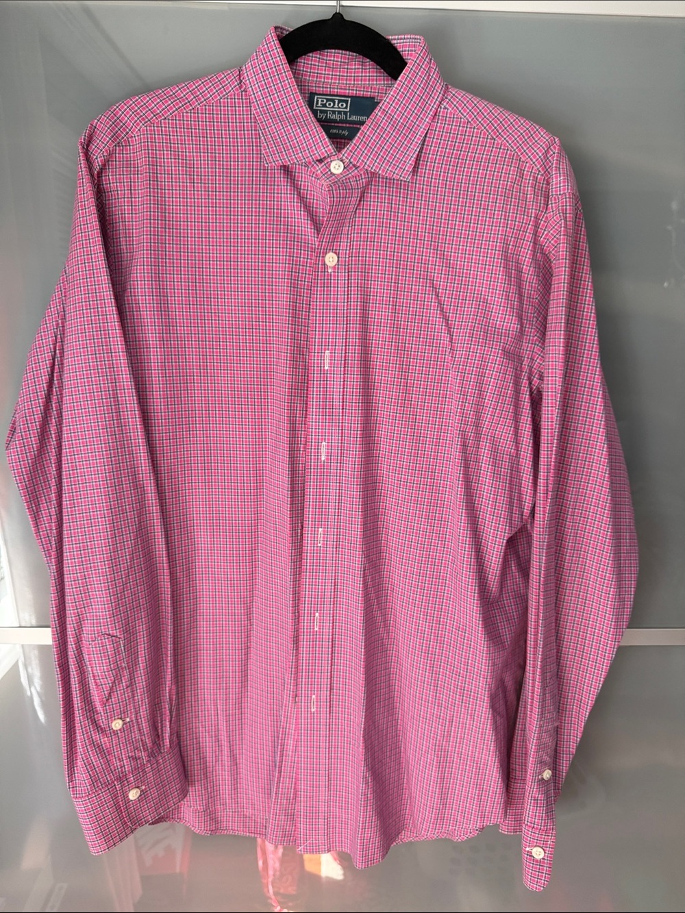 Polo by Ralph Lauren Men’s Pink Check Dress Shirt